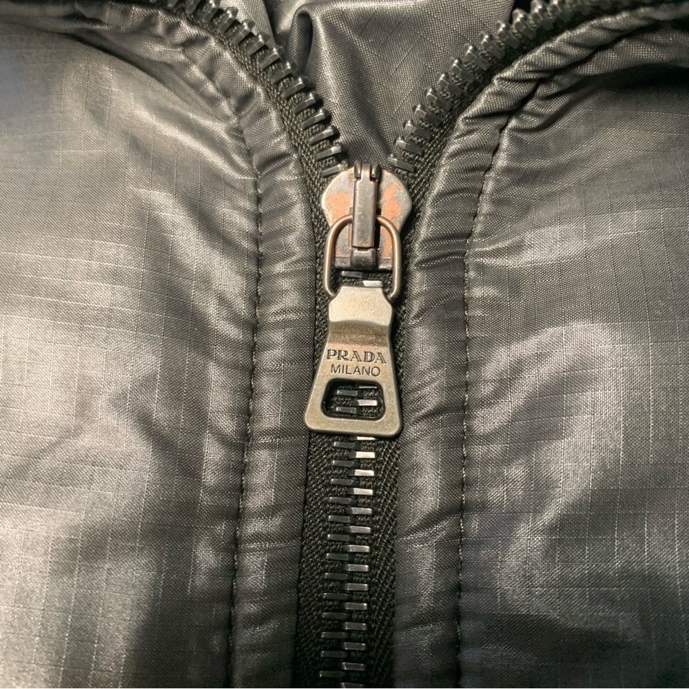 Prada Shiny Gray Nylon Jacket - image 3